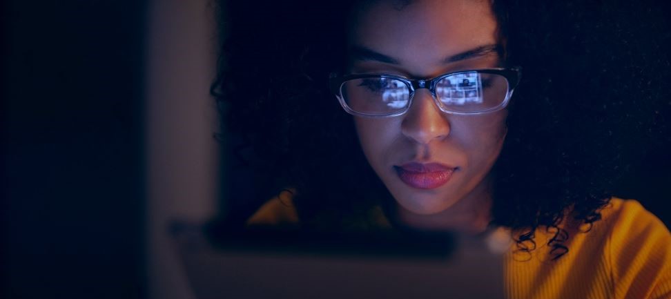 Woman with a computer